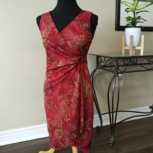 Great Floral Wrap Style Dress M